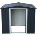 Abri de jardin en métal anthracite 2,46m² - DURAMAX + kit ancrage