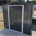 Abri de jardin en métal anthracite 2,46m² - DURAMAX + kit ancrage