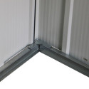 Abri de jardin en métal anthracite 2,46m² - DURAMAX + kit ancrage
