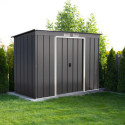 Abri de jardin en métal anthracite 3,25m² - DURAMAX + kit ancrage