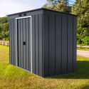 Abri de jardin en métal anthracite 3,25m² - DURAMAX + kit ancrage