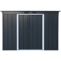 Abri de jardin en métal anthracite 3,25m² - DURAMAX + kit ancrage