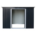 Abri de jardin en métal anthracite 3,25m² - DURAMAX + kit ancrage
