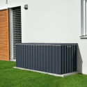 Coffre de rangement en métal anthracite 585L DURAMAX