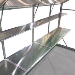 Etagère en aluminium 40x70cm pour serre de jardin Gampre