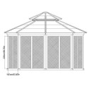 Set de moustiquaires en polyester pour tonnelle 395x395cm - Sunjoy