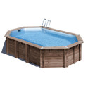 Piscine bois ovale 632x335cm MACADAMIA - Gré