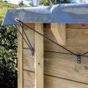 Bâche d'hivernage - PVC armé 580g/m² - couleur gris - pour piscine Macadamia – Gré