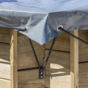 Bâche d'hivernage - PVC armé 580g/m² - couleur gris - pour piscine Mango – Gré