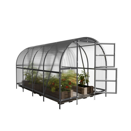 Serre de jardin 18m² Baltic LT en acier et panneaux de polycarbonate de 4 mm - Klasika