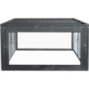 Clapier d'extérieur en bois FSC thermo-traité 101x55x100cm + extension grillagée - Shelty Pet
