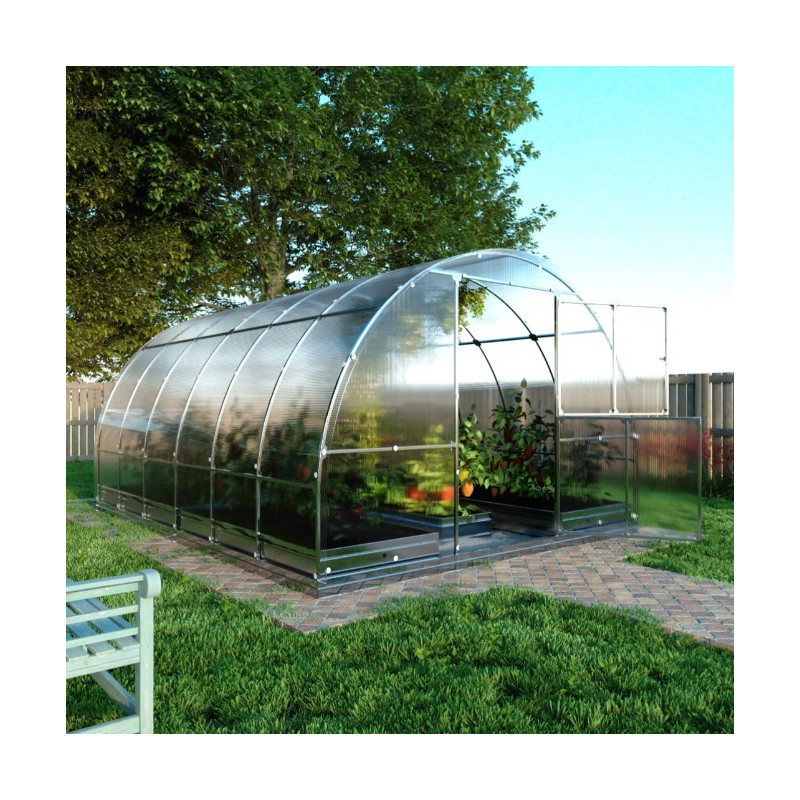Serre de jardin 18m² Tube en acier et panneaux de polycarbonate de 6 mm - Klasika