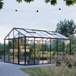 Serre de jardin 310x608cm Classique en aluminium et panneaux en verre trempé - BloomCabin
