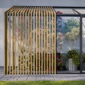 Serre de jardin adossée 6,04m² - H248cm - en aluminium, bois et panneaux en verre trempé - BloomCabin