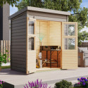 Abri de jardin en bois 2,2m² - gris naturel - Merseburg 2 - Karibu