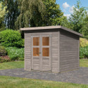 Abri de jardin en bois 4,5m² - gris naturel - Merseburg 4 - Karibu
