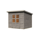Abri de jardin en bois gris naturel - Merseburg 5 - Karibu