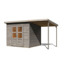 Abri de jardin en bois 5,2m² avec appentis - gris naturel - Merseburg 5 - Karibu