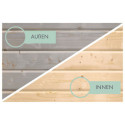 Abri de jardin en bois 5,90m² avec appentis - gris naturel - Merseburg 6 - Karibu