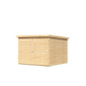 Abri à vélos en bois brut 4,6m² - pour 4 vélos - Karibu