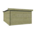 Chalet Moderne 21,09m² en bois traité 44mm avec toit isolé - Gardenas