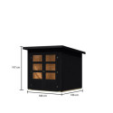 Abri de jardin en bois massif noir 3,46m² Stockach 2 – Karibu