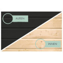 Abri de jardin en bois massif noir 4,57m² Stockach 3 – Karibu