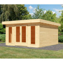 Abri de jardin en bois brut 15,7m² avec plancher - North - Karibu