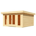 Abri de jardin en bois brut 15,7m² avec plancher - North - Karibu