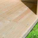 Abri de jardin en bois brut 15,7m² avec plancher - North - Karibu