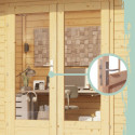 Abri de jardin en bois brut 15,7m² avec terrasse et kit de végétalisation du toit - Lily - Karibu