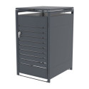 Abri cache-poubelle en acier galvanisé anthracite pour container 240L - X-METAL