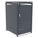 Abri cache-poubelle en acier galvanisé anthracite pour container 240L - X-METAL