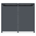 Abri cache-poubelle en acier galvanisé anthracite pour 2 containers 240L - X-METAL