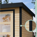 Abri de jardin en bois anthracite 19mm - acier anthracite - 6,4m² Jupiter 4C – Karibu