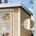Abri de jardin en bois brut 19mm - acier blanc - 7,2m² Jupiter 5A – Karibu