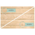 Abri de jardin en bois brut 19mm - acier blanc - 7,2m² Jupiter 5A – Karibu