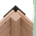Abri de jardin en bois brut 19mm - acier blanc - 7,2m² Jupiter 5A – Karibu