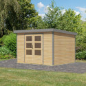 Abri de jardin en bois brut 19mm - acier gris - 7,2m² Jupiter 5A – Karibu