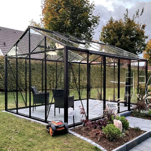 Serre de jardin 235x310cm Classique en alu et verre de protection solaire - BloomCabin