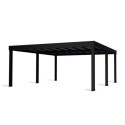 Carport 36,2m² en aluminium noir et polycarbonate 10mm Oslo - Canopia by Palram