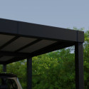 Carport 36,2m² en aluminium noir et polycarbonate 10mm Oslo - Canopia by Palram