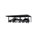 Carport 53,7m² en aluminium noir et polycarbonate 10mm Oslo - Canopia by Palram