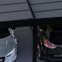 Carport 53,7m² en aluminium noir et polycarbonate 10mm Oslo - Canopia by Palram
