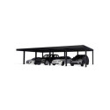Carport 71,3m² en aluminium noir et polycarbonate 10mm Oslo - Canopia by Palram