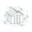Serre en alu et polycarbonate transparent 9,3m² Aria - Canopia by Palram
