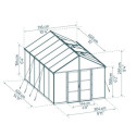 Serre en alu et polycarbonate transparent 14m² Aria - Canopia by Palram