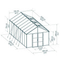 Serre en alu et polycarbonate transparent 18,4m² Aria - Canopia by Palram