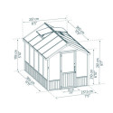 Serre en bois et polycarbonate transparent 8,6m² Natura - Canopia by Palram