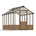 Serre en bois et polycarbonate transparent 8,6m² Natura - Canopia by Palram